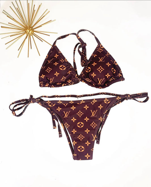 Brown Vintage Swimsuit